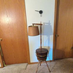 Vintage 70s Sewing Table/Lamp