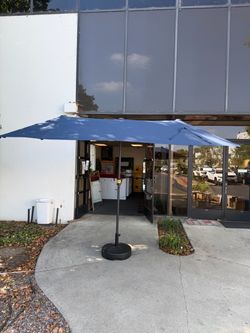 New 13’ Twin Rectangular Double Side Umbrella (base sell seperate)