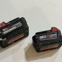 (2) Milwaukee M18 XC Batteries $100