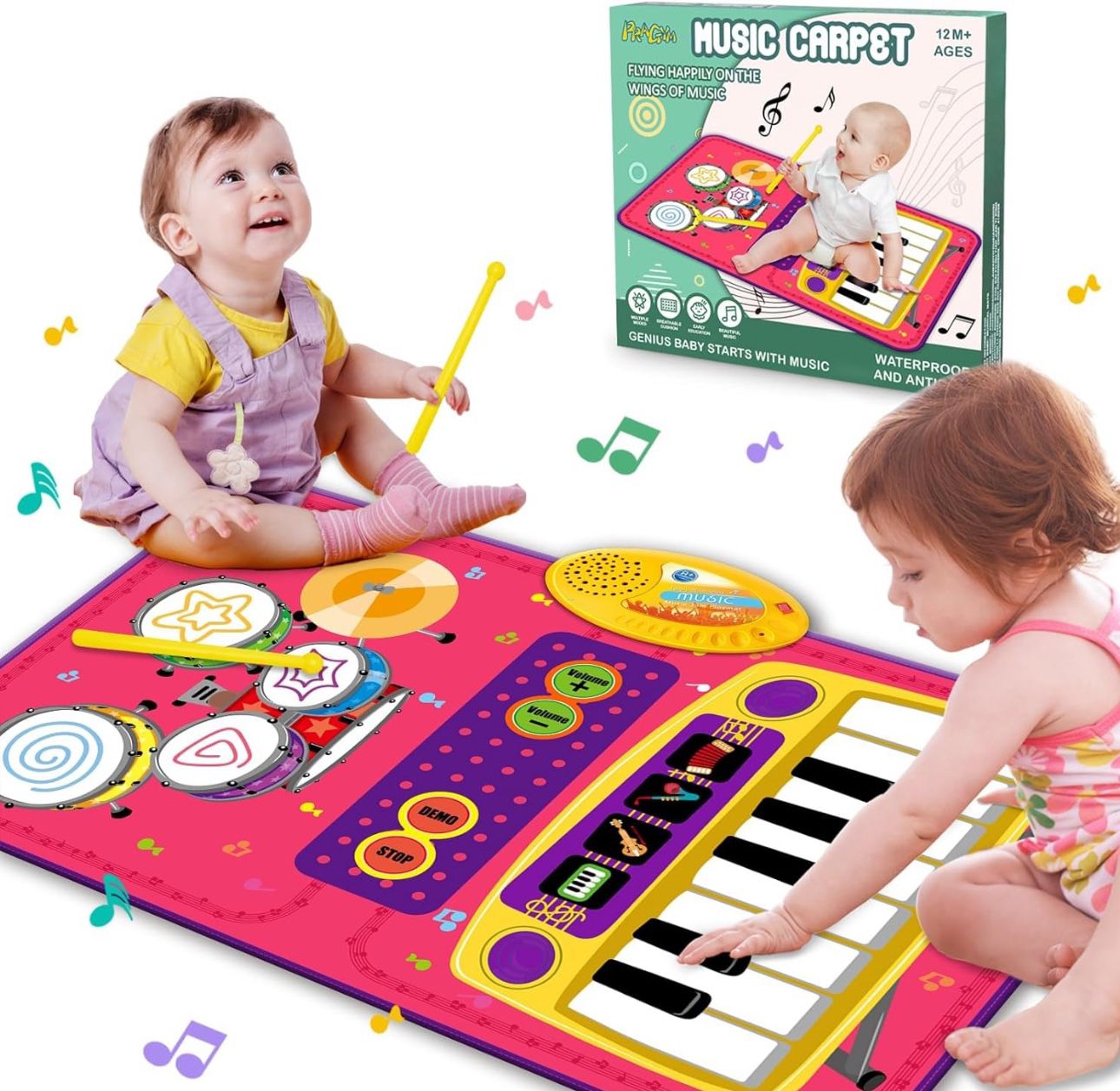 2 in 1 Toddler Music Mat w/ Keyboard & Drum - BRAND NEW