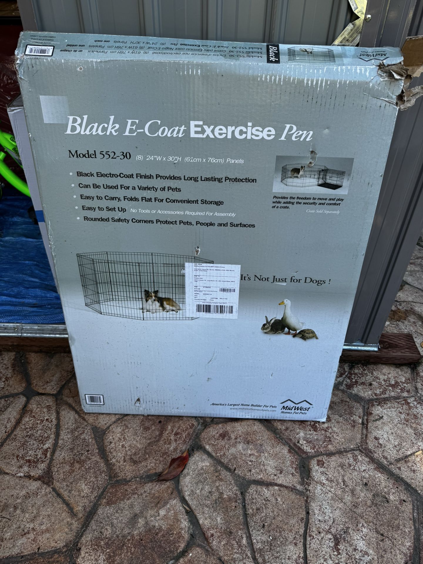 Black e-Coat Exercise Pen (Dogs/cats)