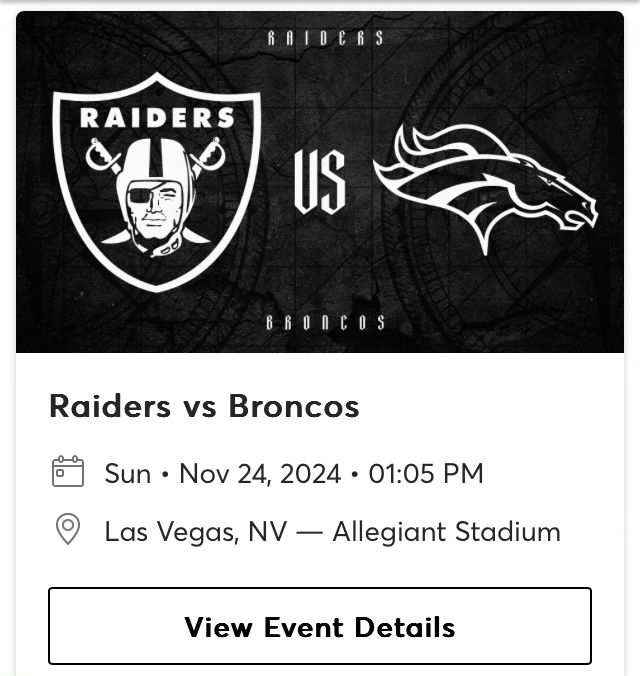Raiders Vs Broncos