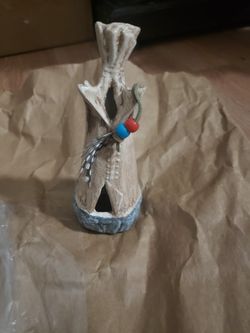 Native American Teepee Figurine 