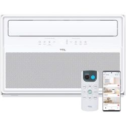 TCL Q-Series 8,000 (DOE) BTU 115 Volts Smart Window Air Conditioner Cools 350 sq. ft. with Remote 