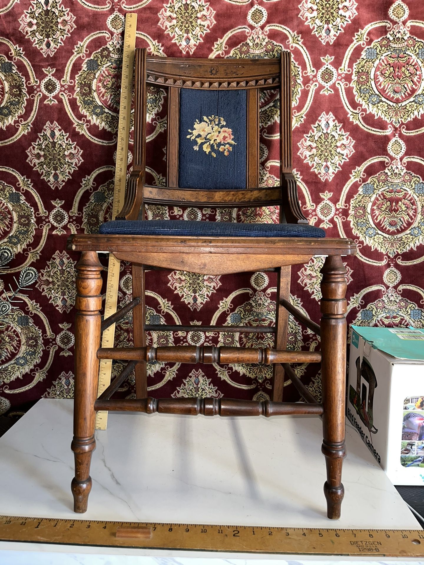Antique Victorian Needlepoint Chair