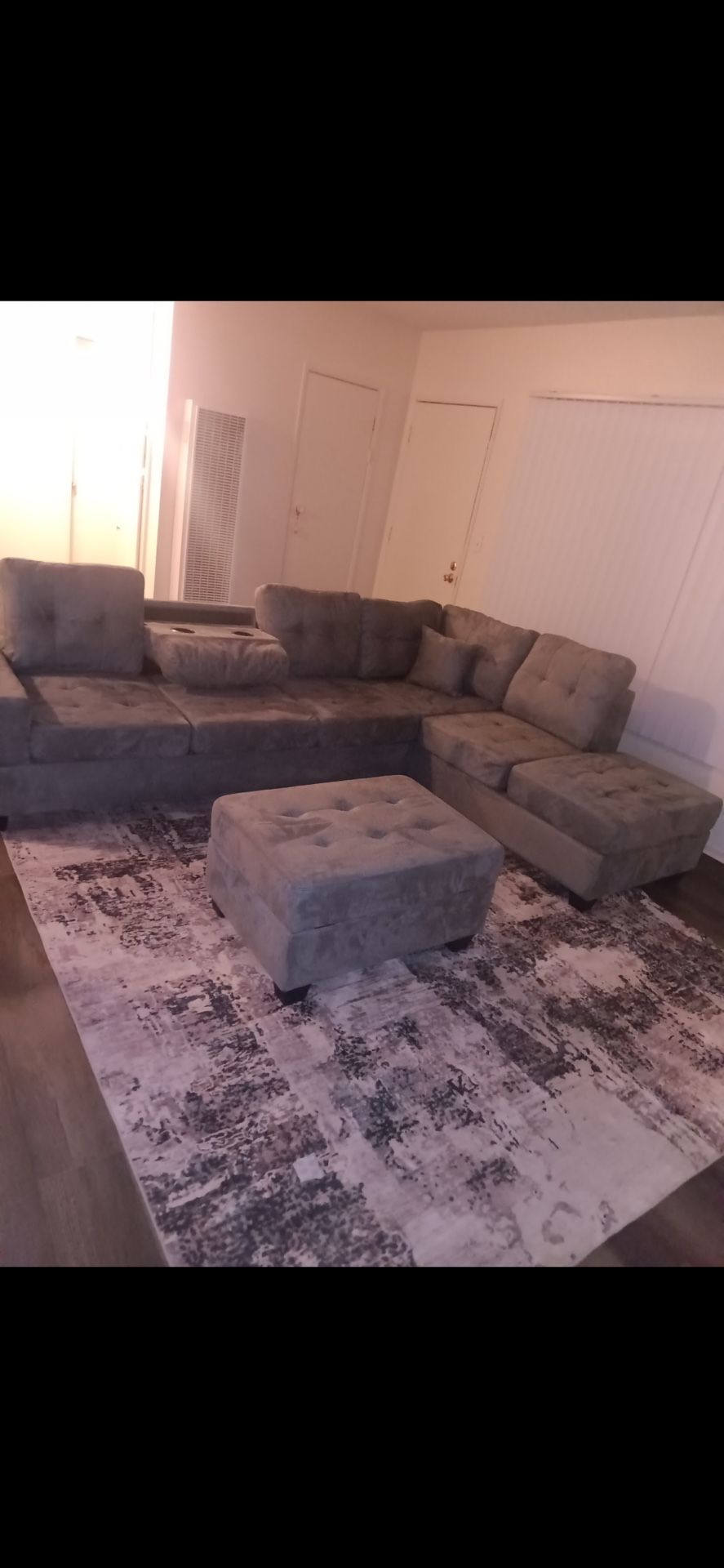 Gray Sectional Couch Fairly New