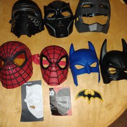 Halloween Mask Collection Kids Marvel Spider Man Black Panther Star wars Batman 