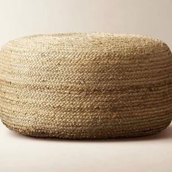 CB2  - Braided Natural Jute Pouf  - Large 30"