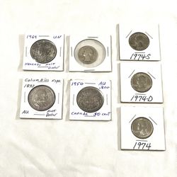 Vintage Silver Coins And Proof Quarters. 