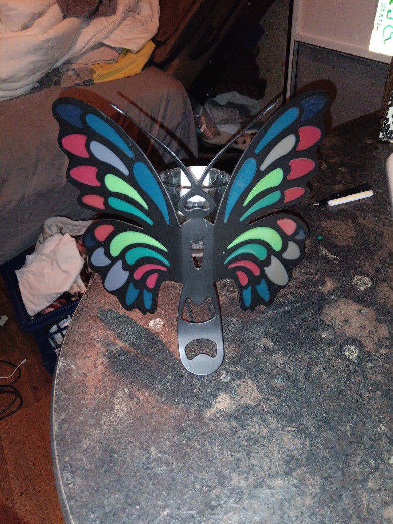 Butterfly With Candle Holder In Back For A Tea Light Candle 