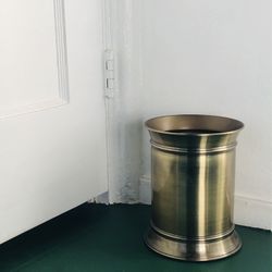 Gold Trash Can