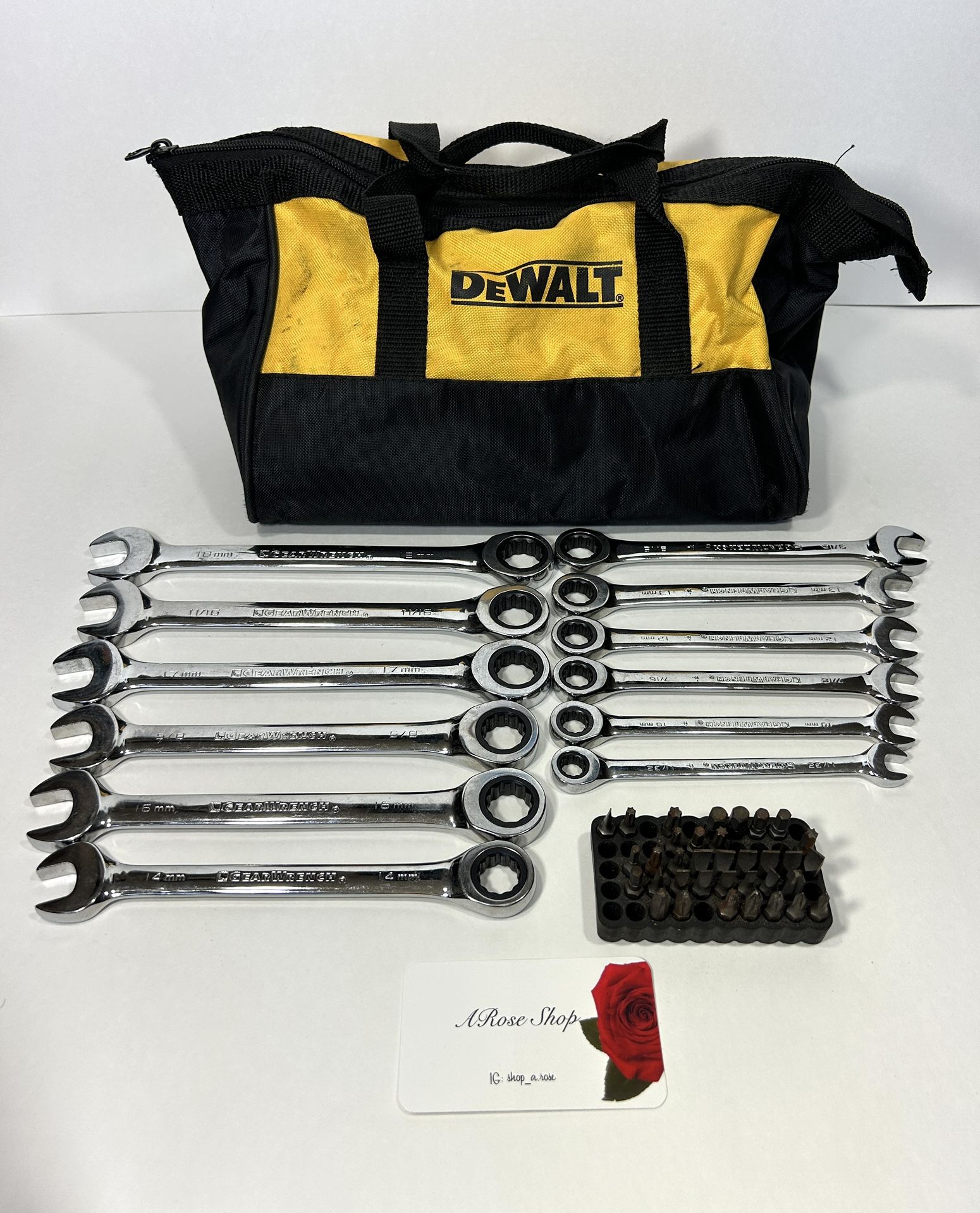 GEARWRENCH 12 Piece Reversible Ratcheting Combination Wrench & Bit Set