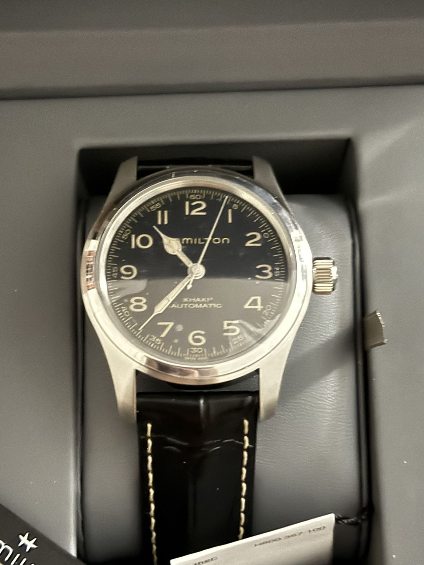 Brand New Hamilton Khaki Field Murph Auto 42mm Watch With Box Card & Papers