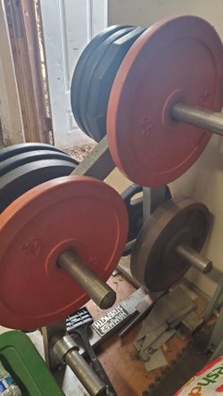 2x 45 Lb Fully Rubber/Urethrane Plates