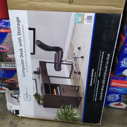 Computer Desk With Storage.