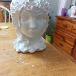 Maceteros  Muy Lindos De Rostro De Mujer 