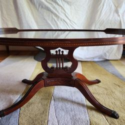 Mersman Antique Mid Century Glass Top Coffee Table
