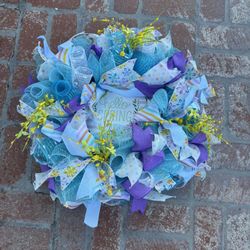 Handmade “Hello Spring” Door Wreath 