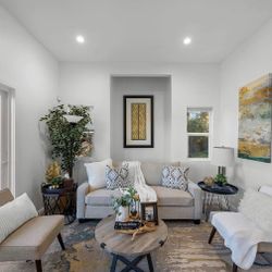 Round Grey Wooden Coffee Table 