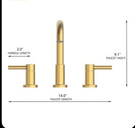 Harlow Simplefit Brushed Gold Widespread 2-handle Bathroom Sink Faucet with Drain