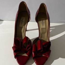Valentino Bow D’Orsay Red Pump