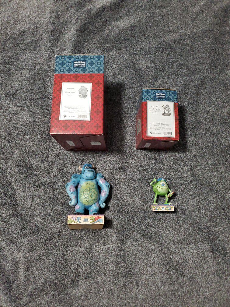 Walt Disney Jim Shore  Pixar Mike And Sulley Figurines 