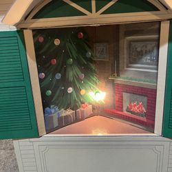 Hallmark House Christmas ornament store display light up battery Santa  in chair