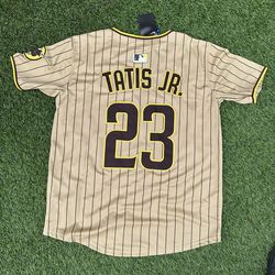 Tatis Jr tan stripped Jerseys