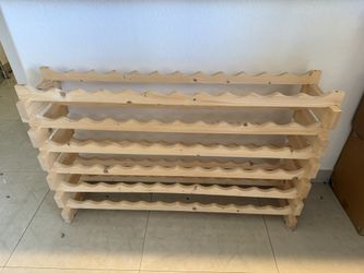 Wood Wine Rack 72 Bottle Capacity