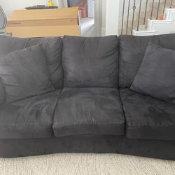 Comfortable Plush Dark Sofa - Great Condition