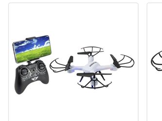 SKY RIDER Pro Quadcopter Drone with Wi-Fi Camera, Remote and Phone Holder, White