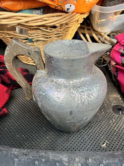 Vintage cast aluminum pitcher