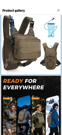 Tactical Running Vest with 2L Water Bladder