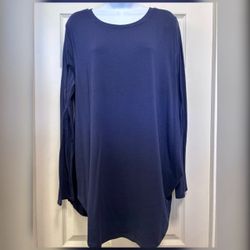 ZENANA • Navy Blue Long Sleeve Tunic Top