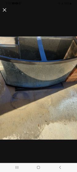 47 Gallon Bow Front Aquarium With Overflow. Drilled