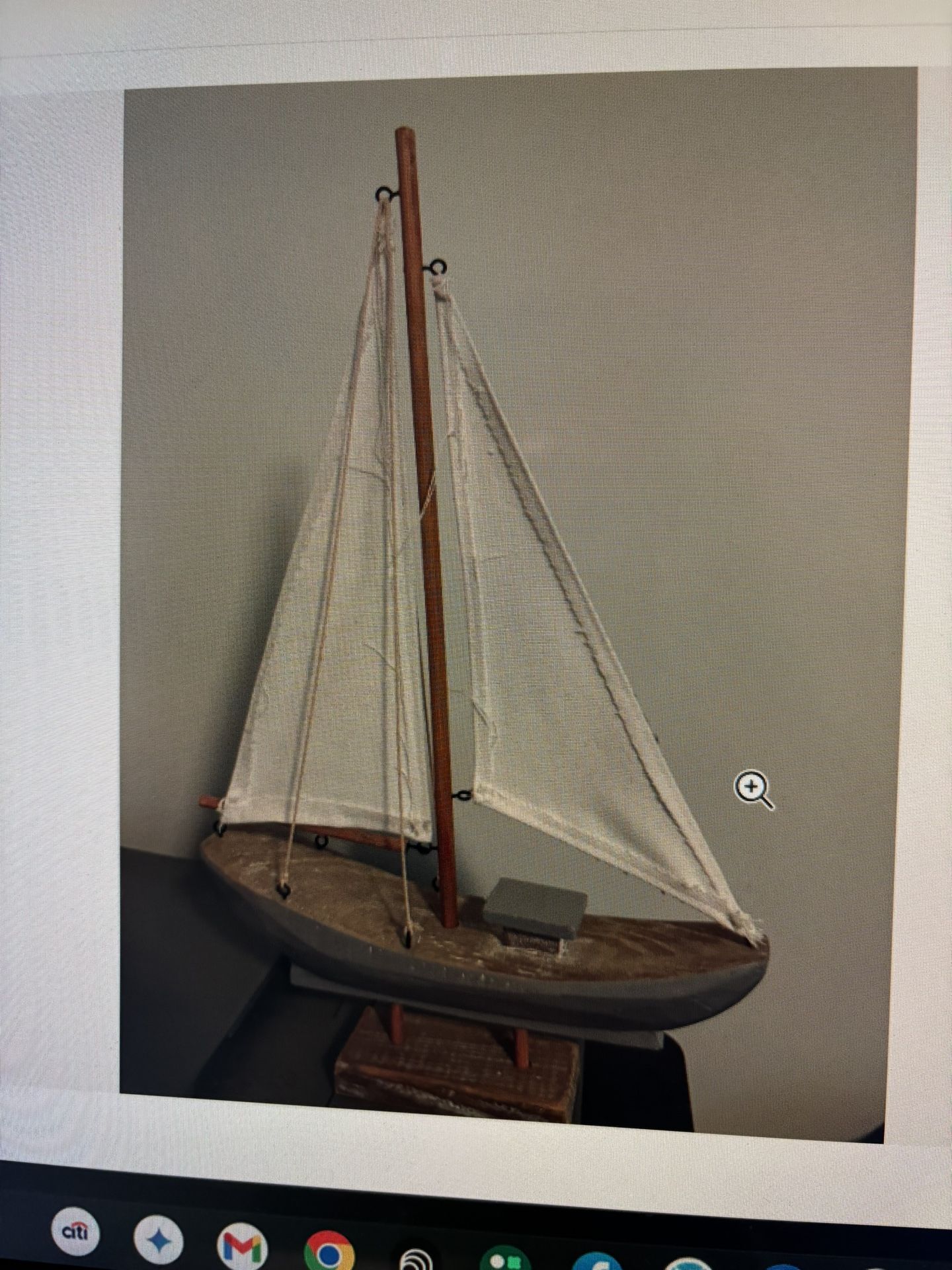 Mini Wood Sail Boat