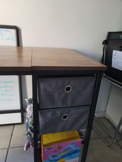 Spacious desk.