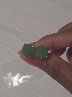 Green Aventurine Studs