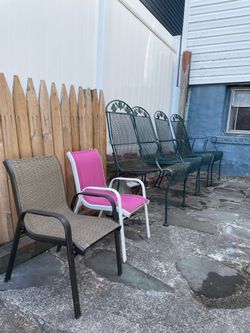 Outdoor Patio Dining Chairs Set (6)