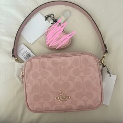 Coach pink denim