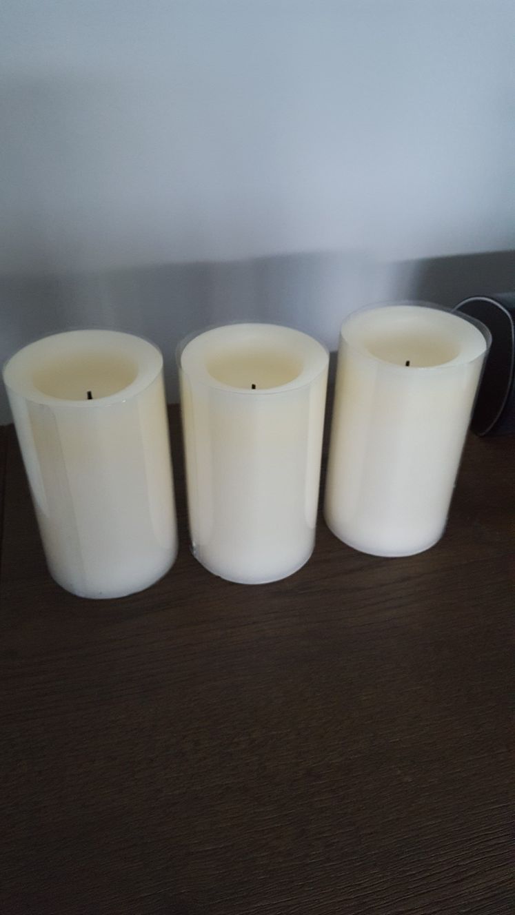 Battery operated pillar candles, new