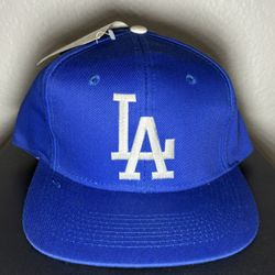 Vintage 90s Logo 7 MLB Los Angeles Dodgers Logo Blue Snapback