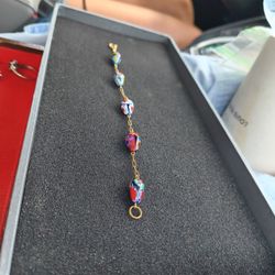 Vintage Glass Beaded Bracelet 