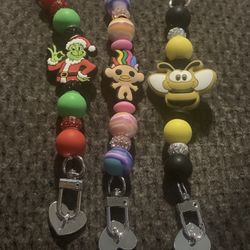 Wristlet Key Ring, Phone, Charms drills