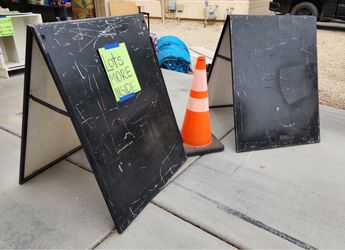 (2) 30 x 40 Double-Sided METAL, A-Frame SIGN BOARDS - $25 each