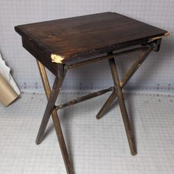 Vintage Wooden TV Trap Table 