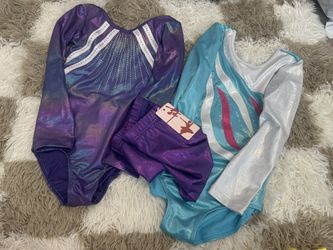 Gymnastics Leotards Gently Used Shorts New Size 8-10 Kids