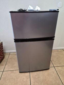 Stainless Steel Mini Fridge with Freezer