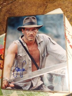 INDIANA JONES HARRISON FORD AUTOGRAPHED PHOTO W/CERTIFICATE OF AUTHENTICITY