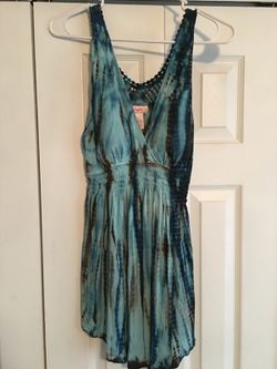 Blue tye die racer back shirt